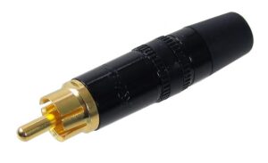 Connecteur RCA Neutrik mâle noir à souder