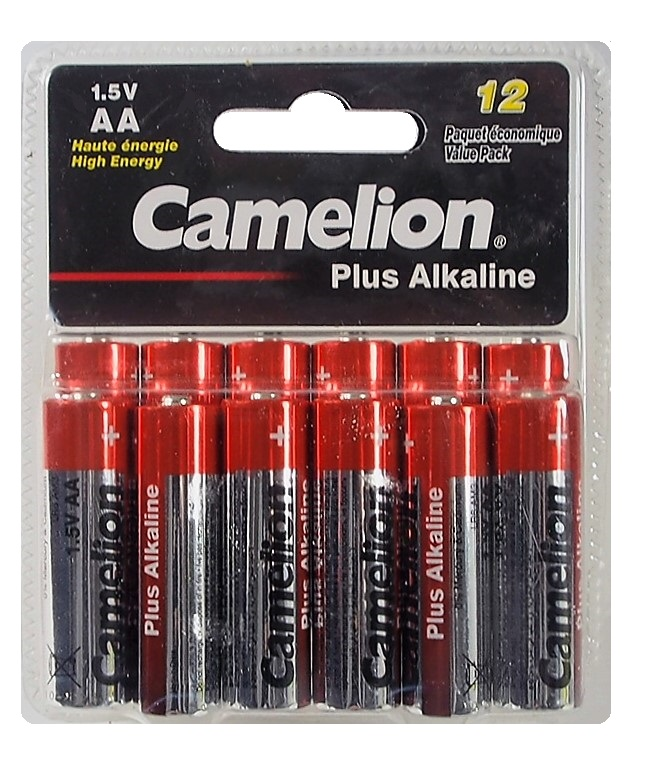 Paquet de 12 piles alcaline de 1.5 Volts