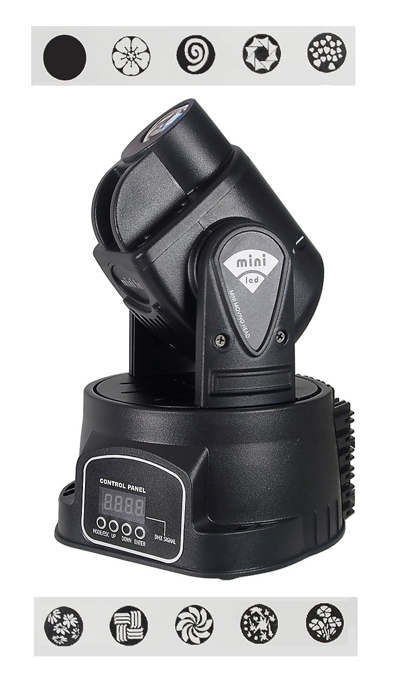 Moving head à DEL de 15 Watts avec motifs