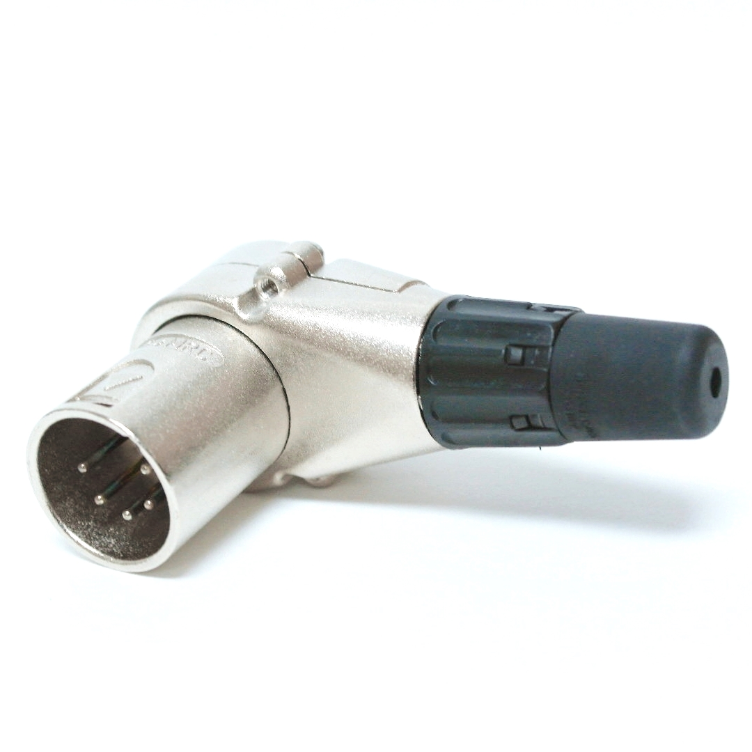 Connecteur Neutrik XLR mâle 5 contacts à 90 degrés
