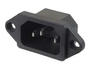 Fiche AC mâle châssis IEC à 3 contacts