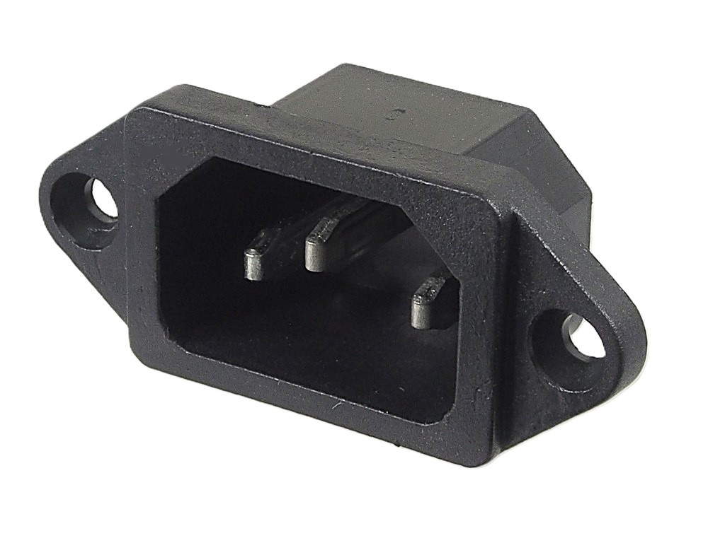 Fiche AC mâle châssis IEC C13 à 3 contacts