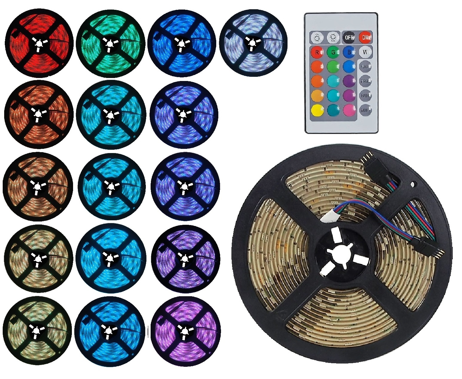 Rubans lumineux aux dels Bluetooth 5 mètres