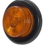 Lumière del ronde 2" ambre de gabarit 5.08cm avec passe-fils et prise