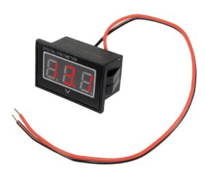 Voltmètre digital imperméable 2.5 à 30 VDC - Rouge