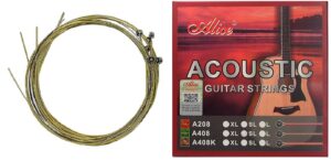 Cordes de guitare acoustique - Super légères - Alice A408-SL