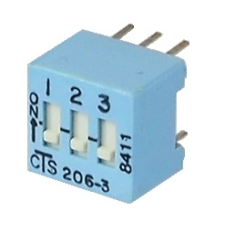 Micro interrupteur DIP On-Off 3.P.S.T.