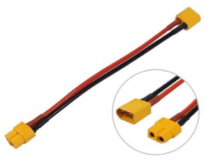 Connecteur amass câble 14 awg 30a 2pin male+femelle 16 cm