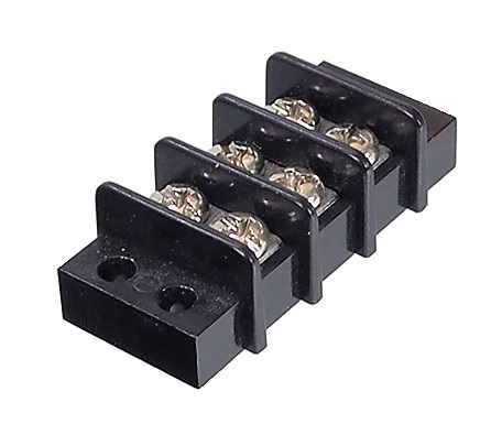 Bornier à vis double 300V 20A - 3 positions