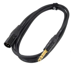 Câble Digiflex XLR male à 1/4" (6.3 mm) TRS mâle stéréo de 6 pieds