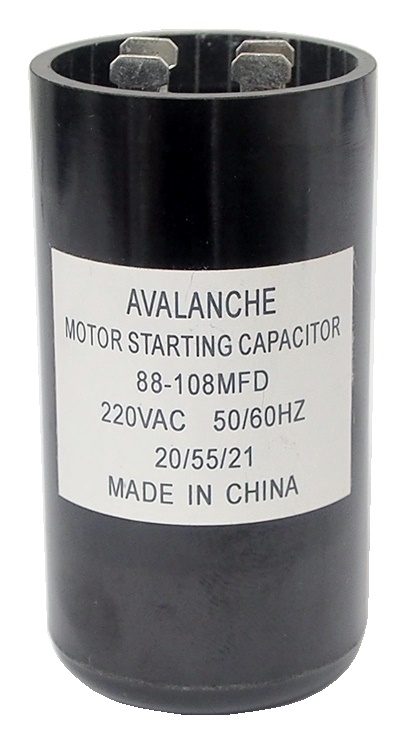 Condensateur pour moteur 220 VAC, 88-108 uF