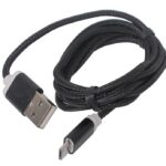 Câble USB à micro USB noir de 1.5 mètre