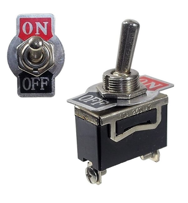 Interrupteur à levier ON-OFF S.P.S.T. 2 contacts