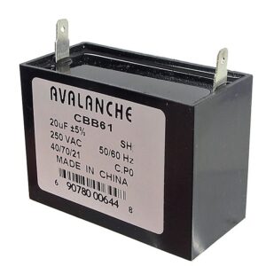 Condensateur CBB61 pour ventilateur / moteur 20uf/250v