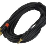 Câble Digiflex 25 pieds 1/8" (3.5mm) TRS à 2 RCA mâle
