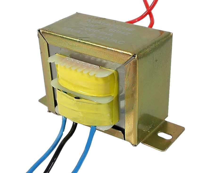 Transformateur AC/AC, 24 VAC, 2 amp. 12-0-12