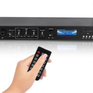 récepteur préamplificateur audio Bluetooth  avec télécommande usb/sd/fm/mic/aux