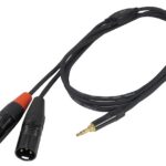 Câble Digiflex audio 3.5mm à 2 x XLR mâle - 6'
