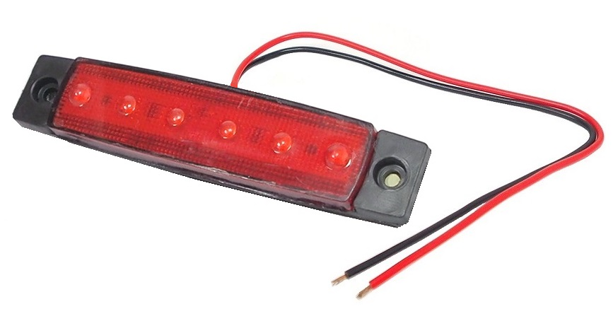 Lumière 12 Volts 6 DEL rouges