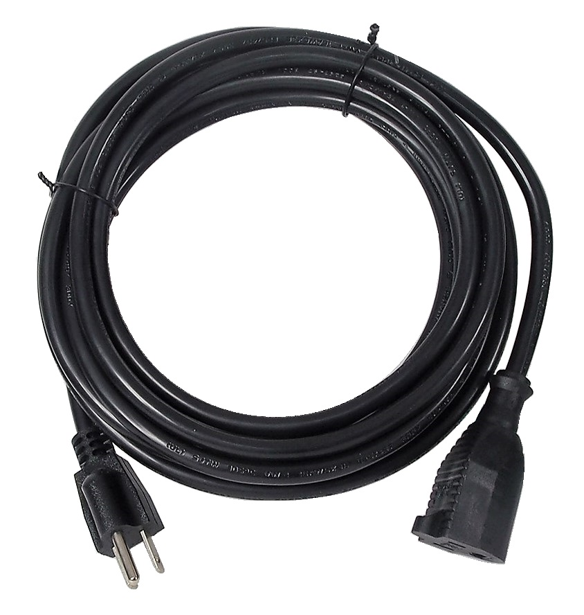RALLONGE ÉLECTRIQUE 16 AWG NOIRE - 15'