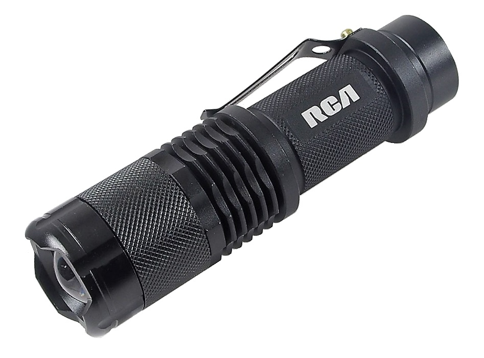 Lampe de poche tactique LED RCA avec zoom