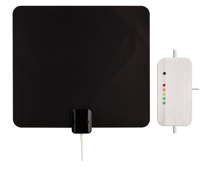 Antenne HDTV amplifiée avec détecteur de signal