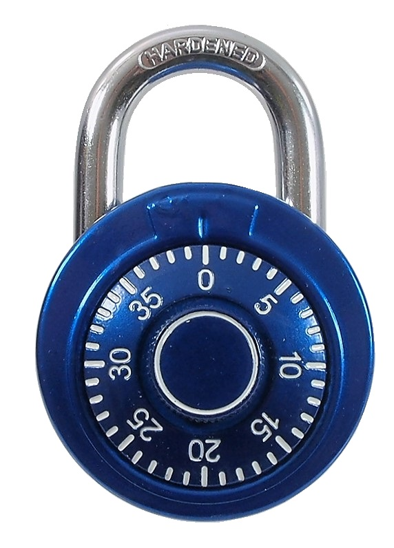 Cadenas à numéros 50 mm bleu