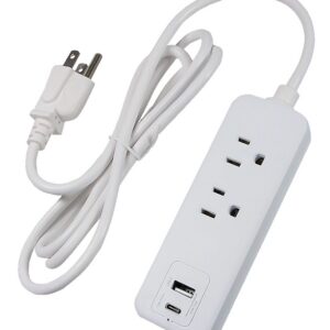 Multiprise avec 2 sorties + usb-a + usb c 5ft 1.5m