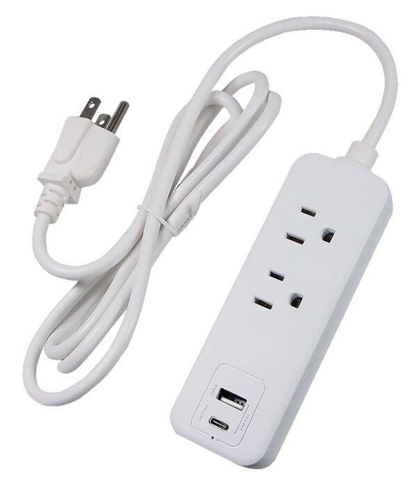 Multiprise avec 2 sorties + usb-a + usb c 5ft 1.5m