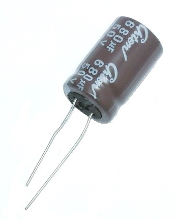 Condensateur polarisé  680 μF à 50 VDC 105°C