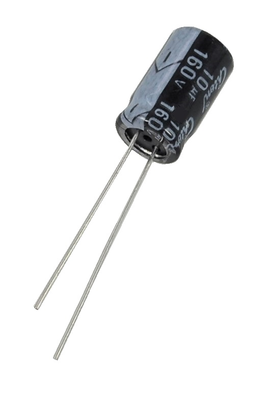 Condensateur radial polarisé 10 μF à 160 VDC 85°C