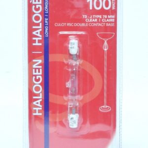 Ampoule halogène T3 78 mm 130 Volts - 100 Watts