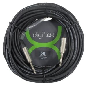 Câble Digiflex 1/4" à 1/4" mâle stéréo 50 pieds