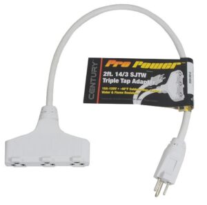 RALLONGE AC120V 3/14 AWG1 MALE  A 3 X FEMELLE 2FT