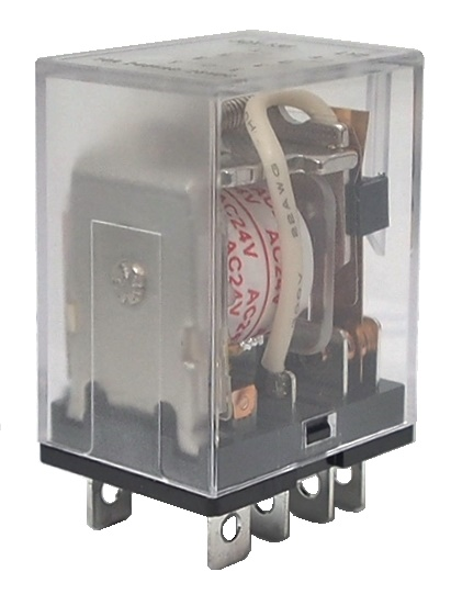 Relais D.P.D.T. 24 VAC - 8 contacts