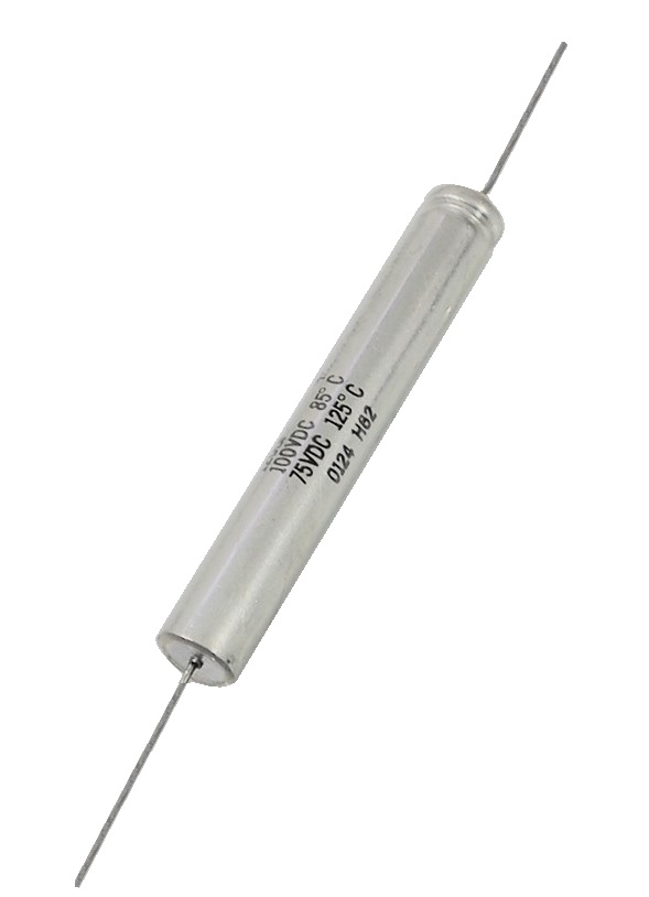 Condensateur axial polarisé 120 μF 100 VDC 85°C