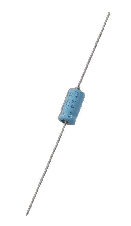 Condensateur axial polarisé 15 μF à 20 VDC