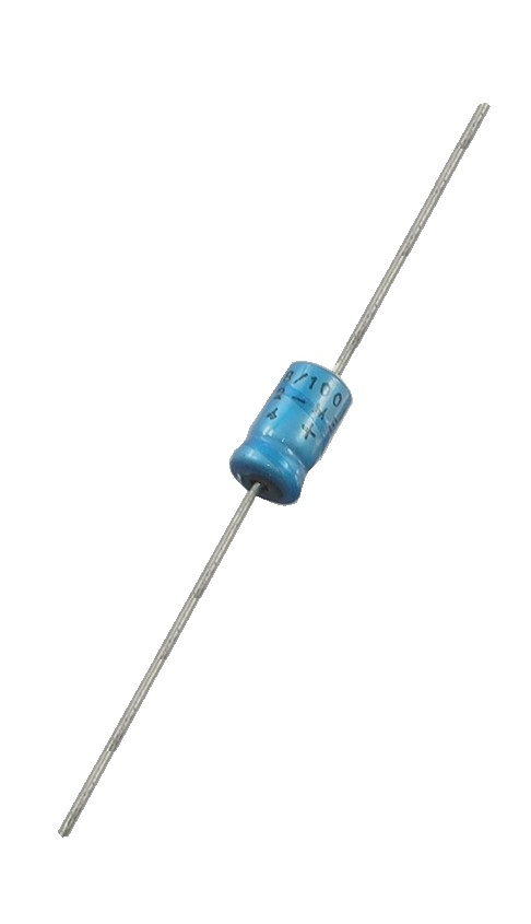 Condensateur axial polarisé 100 μF à 10 VDC