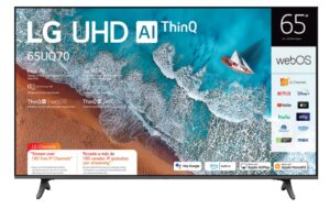 Télévision 4K smart  LG 65" WEBOS à écran plat au LED reconditionné