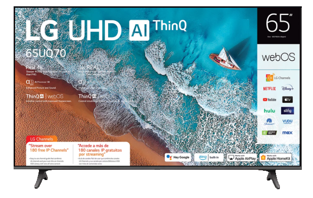 Téléviseurt LG 65" 4K UHD 2160p webOS  65UQ7070ZUE