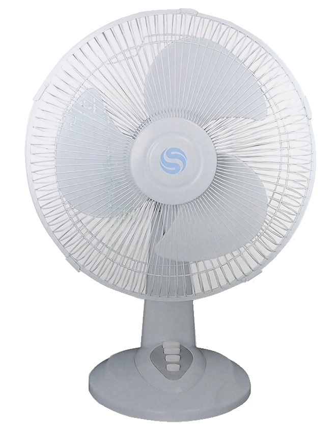 Ventilateur oscillant 12 pouces 3 contrôlesde vitesses de couleur blanc