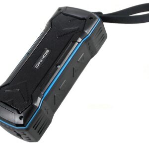 Haut-parleur portable extérieur Bluetooth sans fil    - Boîtier étanche IPx5 - Connexion facile aux téléphones intelligents, lecteurs, etc. - Prise en charge de l’entrée AUX, carte TF, USB - Format de musique pris en charge : MP3, WMA - Batterie LI = ion efficace intégrée - Rapport signal/bruit : >86 dB ± 2 - Haut-parleur : 50 mm, 4 Ohm 5W x 2 - Te