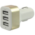 Chargeur pour l'auto à 3 prises USB de 5.1A