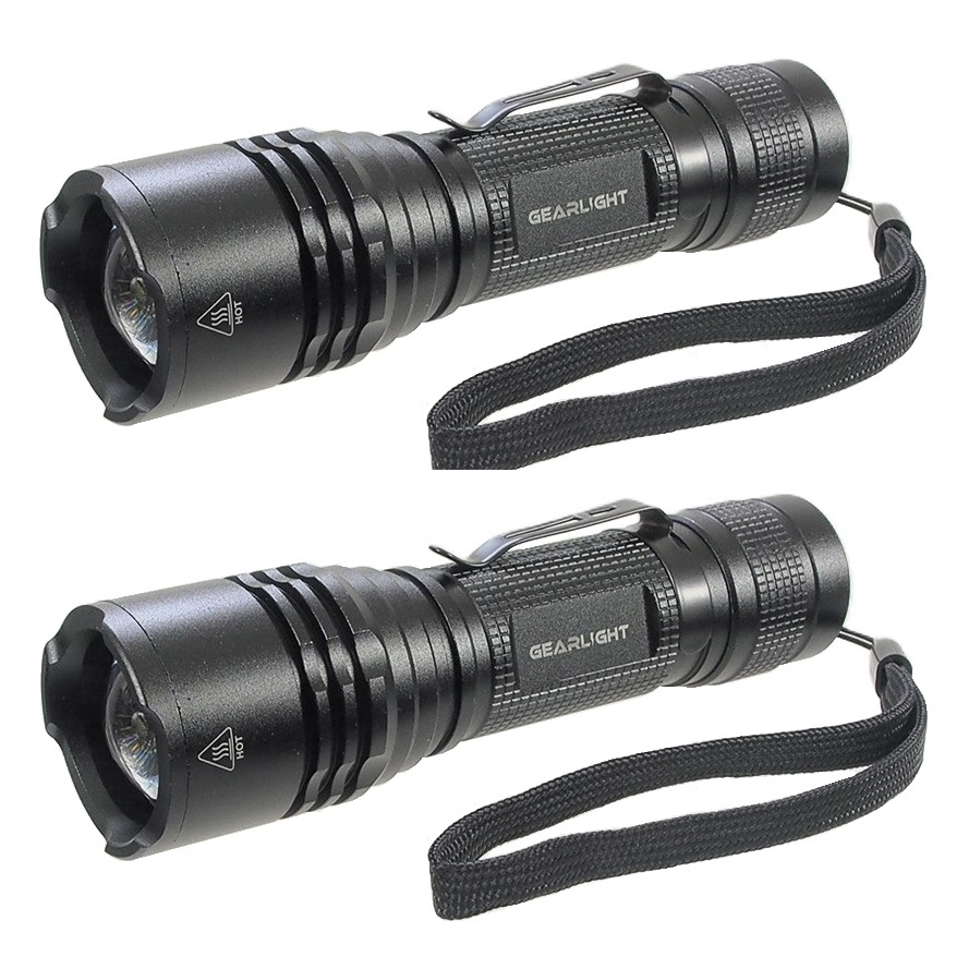 Paquet de 2 lampes de poche GearLight TAC
