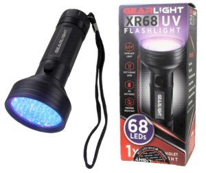 Gearlight Lampe de poche UV à lumière noire de 68 LED Détecteur d'urine pour chien/chat, scorpion, punaise de lit, durcissement de la résine, élimination des taches de chien et éliminateur d'odeurs de tapis