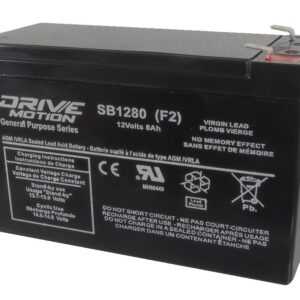 Batterie rechargeable 12 Volts, 8 Ah. 2.5 po.