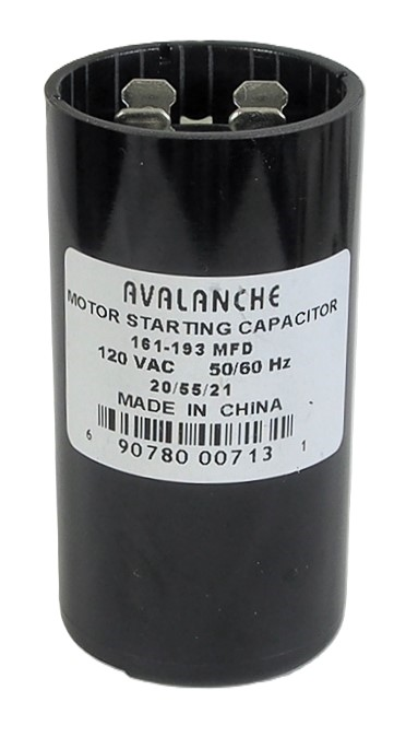 Condensateur pour moteur 125 VAC, 161 -193 uF