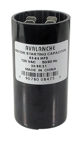 Condensateur pour moteur 125 VAC, 53-64 µF