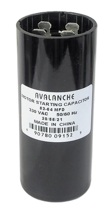 Condensateur pour moteur 330 VAC, 53-64 uF