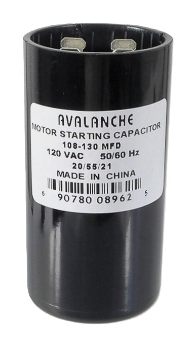 Condensateur pour moteur 125 VAC, 108-130 µF